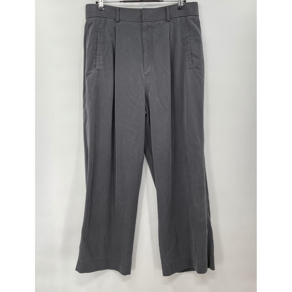 Everlane Gray Pleated Wide Leg Trouser Pants Womens Size 14S Career Casual